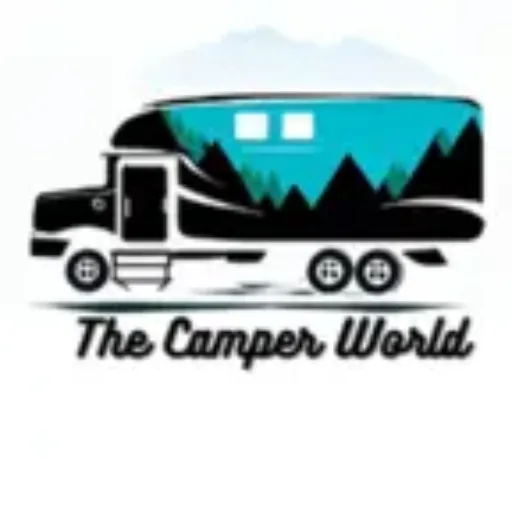 The camper World Site Icon Blue And Black Truck camper Icon