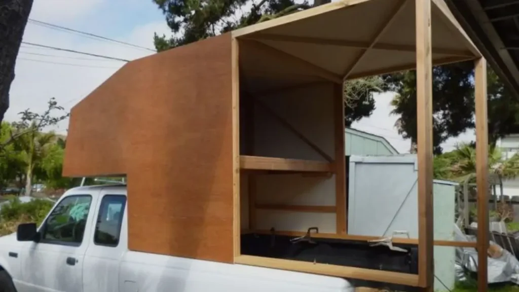 wodden DIY truck camper shell design