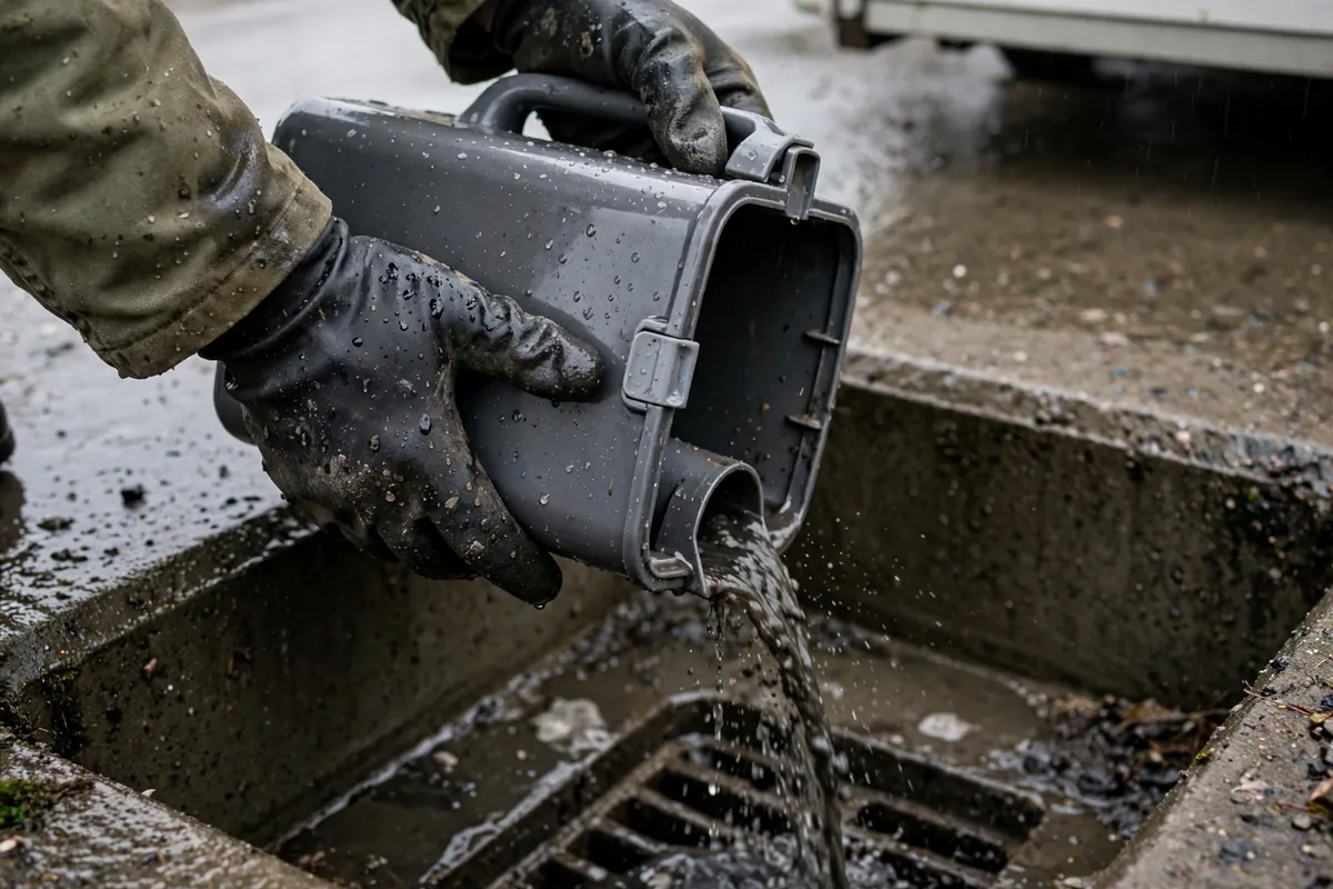 Full-Time Truck Camper Living: The Ugly Truth Nobody Posts (2026) 3 Emptying a cassette toilet at an RV dump station