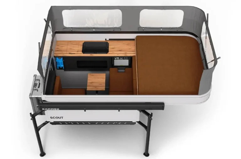 Best Pop-Up Truck Campers To Buy 10 Scout Yoho pop-up truck camper with pop-top roof raised