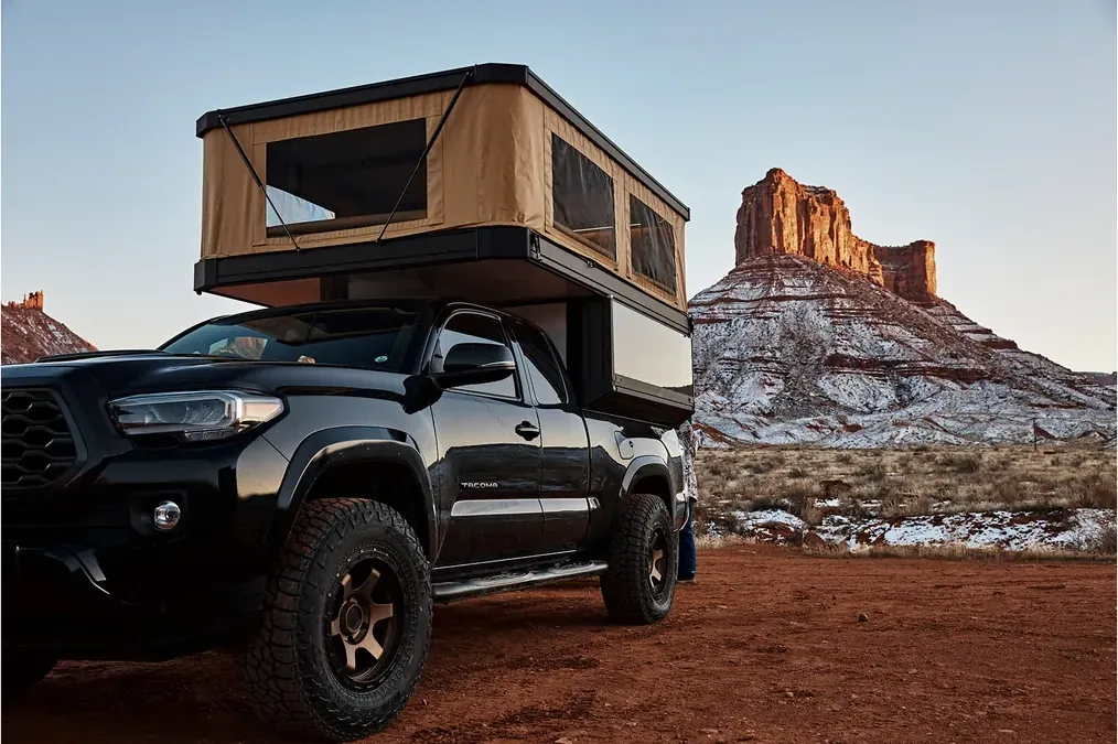 Tune M1 Pop-Up Truck Camper Review: 2026 Hands-On Verdict 6 Tune M1 pop-up truck camper deployed on a Tacoma in the desert